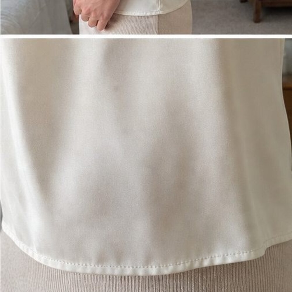 Cream Pleated Blouse - Picture 6 of 6